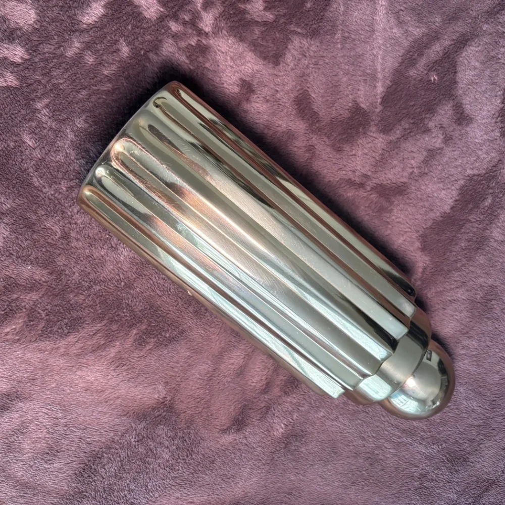 West Elm gold metal cocktail shaker